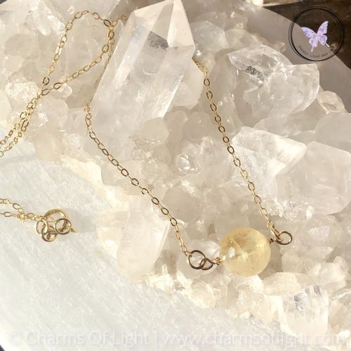 Citrine Gold Necklace